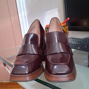 Women7 Classic Penny Loafers in Purple Leather